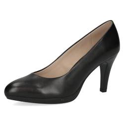 CAPRICE Damen Pumps aus Leder mit Trichterabsatz, Schwarz (Black Nappa), 39 EU von CAPRICE