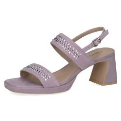 CAPRICE Damen Sandalen mit Absatz aus Leder Elegant, Lila (Lavender Suede), 41 EU von CAPRICE