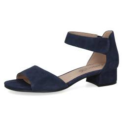 CAPRICE Damen Sandalen mit Absatz aus Leder mit Riemchen, Blau (Ocean Suede), 38.5 EU von CAPRICE