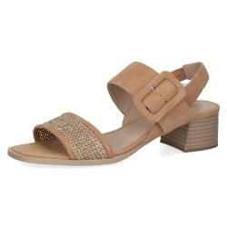 CAPRICE Damen Sandalen mit Absatz mit Schnalle mit Riemchen, Braun (Bark Comb), 41 EU von CAPRICE