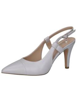 CAPRICE Damen Slingpumps aus Leder Spitz, Grau (Lt.Blue Perl), 40 EU von CAPRICE