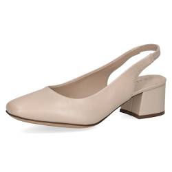 CAPRICE Damen Slingpumps aus Leder mit Lack, Beige (Beige Perlato), 41 EU von CAPRICE