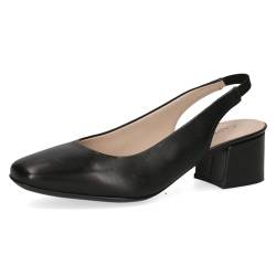 CAPRICE Damen Slingpumps aus Leder mit Lack, Schwarz (Black Nappa), 36 EU von CAPRICE