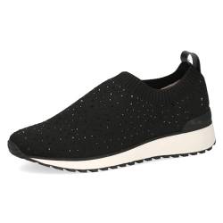 CAPRICE Damen Slip On Sneaker Ohne Schnüren zum Schlupfen, Schwarz (Black Knit), 39 EU von CAPRICE