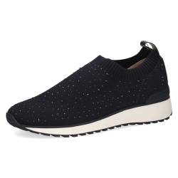 CAPRICE Damen Slip On Sneaker Ohne Schnüren zum Schlupfen, Schwarz (Ocean Knit), 38 EU von CAPRICE