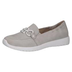 CAPRICE Damen Slipper aus Leder mit Schnalle, Grau (Arctic Suede), 38 EU von CAPRICE