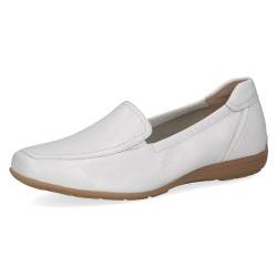 CAPRICE Damen Slipper aus Leder Elegant, Weiß (White Deer), 36 EU von CAPRICE