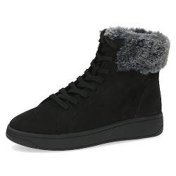 CAPRICE Damen Sneaker hoch mit Fütterung Memotion Winter Fell Weite G, Schwarz (Black Nubuc), 39 EU von CAPRICE