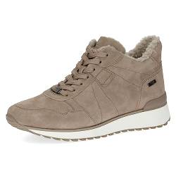 CAPRICE Damen Sneaker hoch mit Fütterung aus Leder Wechselfußbett Weite G, Braun (Mud Suede), 36 EU von CAPRICE