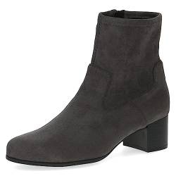 CAPRICE Damen Stiefeletten mit Absatz Climotion Elegant Kleiner Absatz Weite G, Grau (Dk Grey Str.), 36 EU von CAPRICE