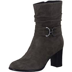 CAPRICE Damen Stiefeletten mit Absatz Memotion aus Wildleder Blockabsatz Weite G, Grau (Stone Suede), 36 EU von CAPRICE