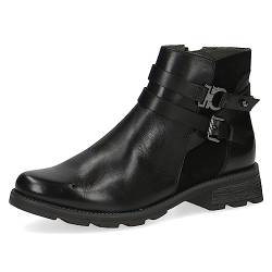 CAPRICE Damen Stiefeletten ohne Absatz Airmotion aus Leder Flach Weite G, Schwarz (Black Comb), 37 EU von CAPRICE