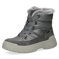 CAPRICE Damen Winterstiefeletten zum Schnüren Airmotion Gefüttert mit Reißverschluss Weite G, Grau (Dk Grey Comb), 39 EU von CAPRICE