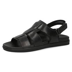 CAPRICE Herren Sandalen aus Leder mit Klettverschluss, Schwarz (Black Nappa), 40 EU von CAPRICE