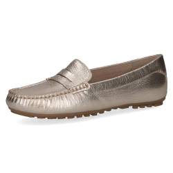 Caprice Damen Mokassins aus Leder Elegant, Metallisch (Platin Metal.), 37 von CAPRICE