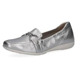 Caprice Damen Mokassins aus Leder mit Schnalle, Silber (Silver Metal.), 41 von CAPRICE