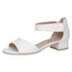 Caprice Damen Sandalen mit Absatz aus Leder mit Riemchen, Weiß (White Nappa), 40.5 EU von CAPRICE