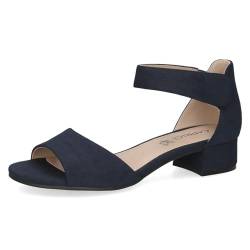 Caprice Damen Sandalen mit Absatz mit Klettverschluss mit Riemchen, Blau (Ocean Suede), 36 von CAPRICE