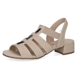 Caprice Damen Sandalen mit Absatz mit Nieten mit Riemchen, Braun (Taupe Suede), 41 von CAPRICE