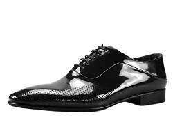 CAPRIUM Lackschuhe Derbyschuhe Schuhe Business Glänzend, Herren E1526 Farbe Schwarz, Schuhgröße 41 von CAPRIUM