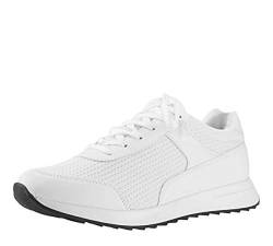 CAPRIUM Sneaker Freizeit Sportschuhe Schuhe Herren Damen Hochwertig, Unisex 0006 Größe 42, Farbe Weiß von CAPRIUM