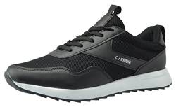 CAPRIUM Sneaker Freizeit Sportschuhe Schuhe Herren Damen Hochwertig, Unisex 0007 Farbe Schwarz, Größe 44 von CAPRIUM