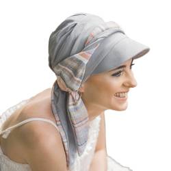 CAREBELL Amalfi Mediterraneo Perla - Onkologe Mütze aus Bambus für Chemotherapie oder Alopezie, Perlgrau, One size von CAREBELL