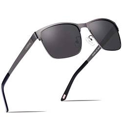 CARFIA Polarisierte Herren Sonnenbrille Metallrahmen UV 400 Fahrerbrille Sportbrille Kategorie 3 von CARFIA