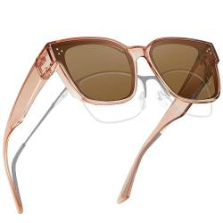 CARFIA Polarisierte Sonnenbrille mit UV400 für Damen & Herren, Leichte überzieh Sonnenbrille, Geeignet für das Autofahren CF58239 von CARFIA