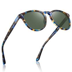 CARFIA Schicke Herren Damen Sonnenbrille Polarisierte UV Schutz Brille mit Schlüssellochdesign Nasensteg CA 2307 4171 von CARFIA