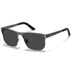 CARFIA Sonnenbrille Herren Polarisiert, Moden Metall-Rahmen Quadratische, UV400 Modebrille von CARFIA
