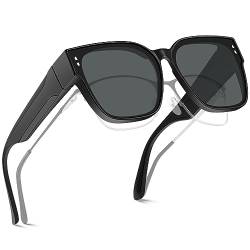 CARFIA Überbrille für Brillenträger Herren Damen Sonnenbrillen Polarisierte Überzieh Fahrradbrille von CARFIA