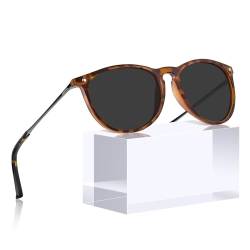 CARFIA Vintage Polarisierte Sonnenbrille für Damen Herren UV400 Schutz Ultraleicht Rahmen von CARFIA