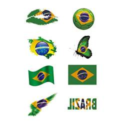 CARGEN® Brazil Flag Temporäre Tattoos für Fußballspiele Nationalflaggenaufkleber für Ballspiele Realistische Tattoos auf dem Armgesicht für Kinder Erwachsene Party Festival von CARGEN