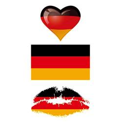 CARGEN® Germany Flag Temporäre Tattoos für das Ballspiel Nationalflaggenaufkleber für Fußballspiel Flag Tattoos auf dem Armgesicht für Kinder Erwachsene Party Festival von CARGEN