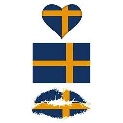 CARGEN® Sweden Flag Temporäre Tattoos für das Ballspiel Nationalflaggenaufkleber für das Fußballspiel Flag Tattoos auf dem Armgesicht für Kinder Erwachsene Party Festival von CARGEN