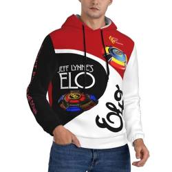 CARGUS Electric Band Light ELO Hoodie Herren schwarz Sweatshirt für Männer, Freizeit Pullover, cooleStreetstyle Kapuzenpullover S von CARGUS