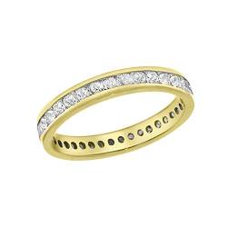 Carissima Gold 18ct Yellow Gold 0.50ct Diamond Eternity Ring - Size N von CARISSIMA