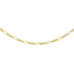 Carissima Gold Damen 9k (375) Gelbgold 1.8mm Diamantschliff Figaro Halskette 1.15.0034 46cm/18zoll von CARISSIMA