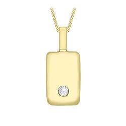 Carissima Gold Unisex-Kette 375 Gold 9 Karat (375) Gelbgold Round Diamant 0.6 cm von CARISSIMA