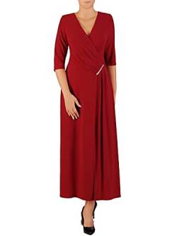 CARLA MORENO Damen Loren Kleid Hochzeitsfeier elegant Abendkleid festlich für Hochzeit übergröße Kleider lang maxikleid Party cocktailkleid Kurzarm Große Größen von CARLA MORENO