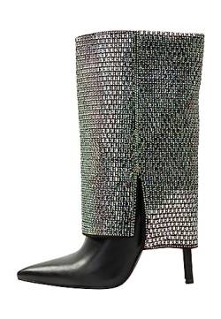 CARNEA Damen Stiefeletten, SCHWARZ Silber, 38 EU von CARNEA