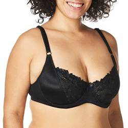 Carnival Damen Minimizer bestickte Spitze und Satin Cup BH - Schwarz - 85B von CARNIVAL