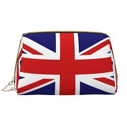 CARRDKDK Wasserdichte Make-up-Tasche aus Leder für Reisen, Kosmetiktasche, Cartoon-Wissenschafts-Motiv, Make-up-Tasche für Damen, uk-flagge, Einheitsgröße von CARRDKDK