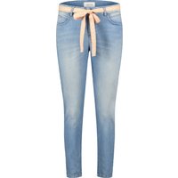 CARTOON Jeanshose, Five-Pocket, Bindegürtel, für Damen, blau, 38 von CARTOON