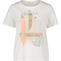 CARTOON T-Shirt, Motiv-Print, Baumwolle, für Damen, beige, 38 von CARTOON