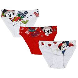 cartoon Weihnachten Mickey Mouse Höschen Set 3-teilig Disney Mickey Mouse Kinder Slip 100% CO Weihnachten Geschenk, mehrfarbig, 5-6 Jahre von CARTOON