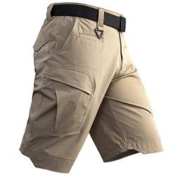 CARWORNIC Herren Cargo Shorts Für Männer Leichte Sommer Kurz Wanderhose Stretch Kurze Arbeitshosen Ripstop Taktische Shorts Outdoor Freizeitshorts Atmungsaktive Lässig Klettern Arbeit Shorts von CARWORNIC