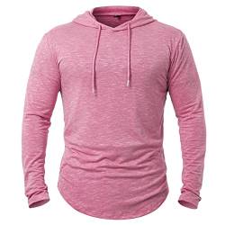 CARWORNIC Herren Kapuzenpullover Hoodie Langarm Shirts Sportshirt Für Herren Schwarzer Weißer Outdoor Sweatshirt mit Kapuze von CARWORNIC