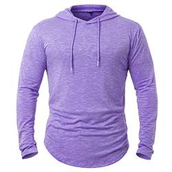 CARWORNIC Herren Kapuzenpullover Hoodie Langarm Shirts Sportshirt Für Herren Schwarzer Weißer Outdoor Sweatshirt mit Kapuze von CARWORNIC